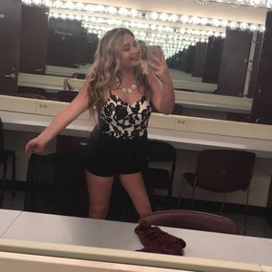 Black & white high low short dress!